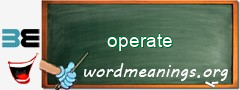 WordMeaning blackboard for operate